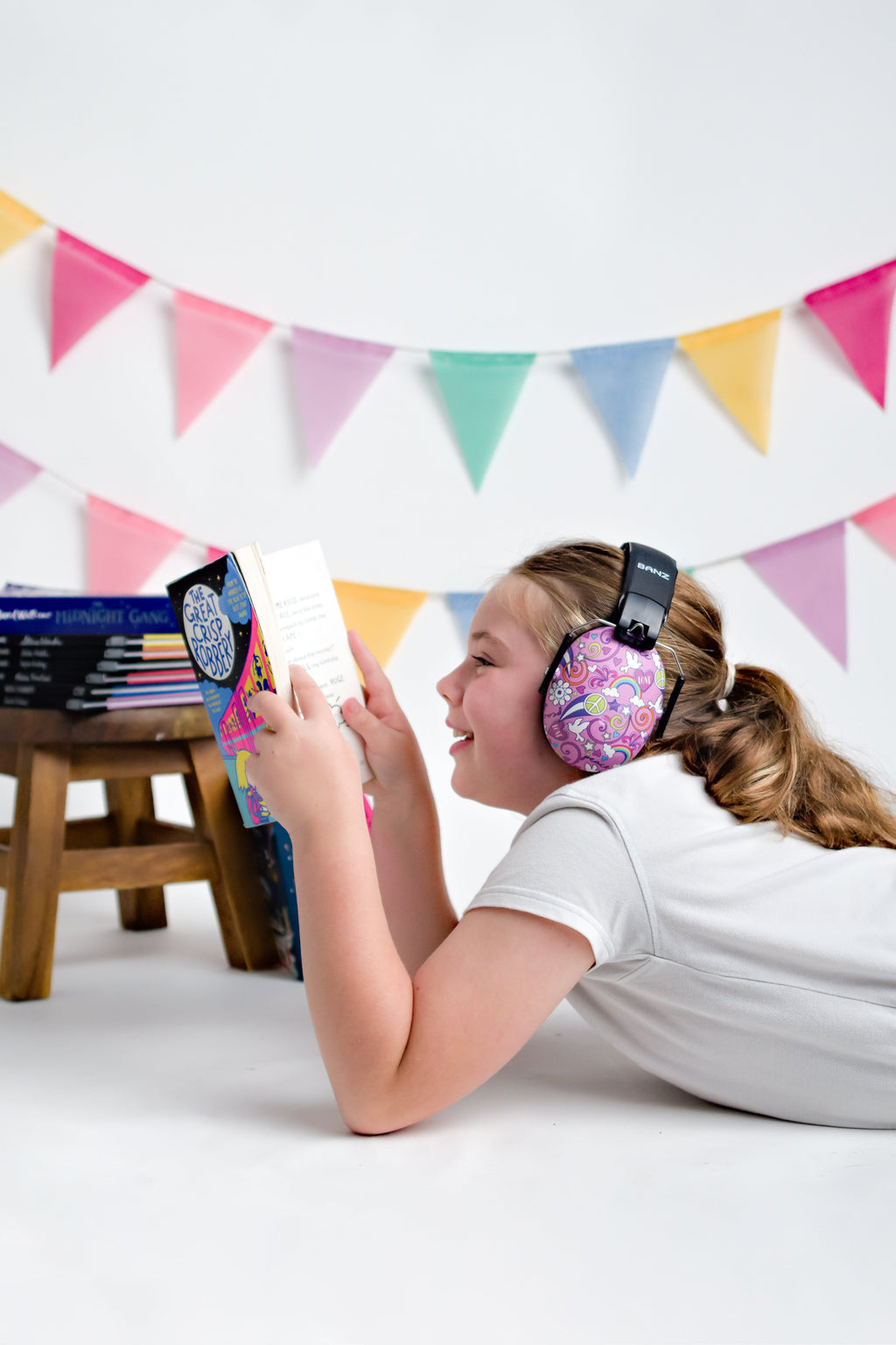 Kids Hearing Protection Earmuffs Hearing Protection Sky Blue Sky Blue Petal Pink Onyx Prism Lagoon Blue Graffiti Kaleidoscope Peace Navy Blue Transport Magenta Maroon Dark Green Grey Butterfly