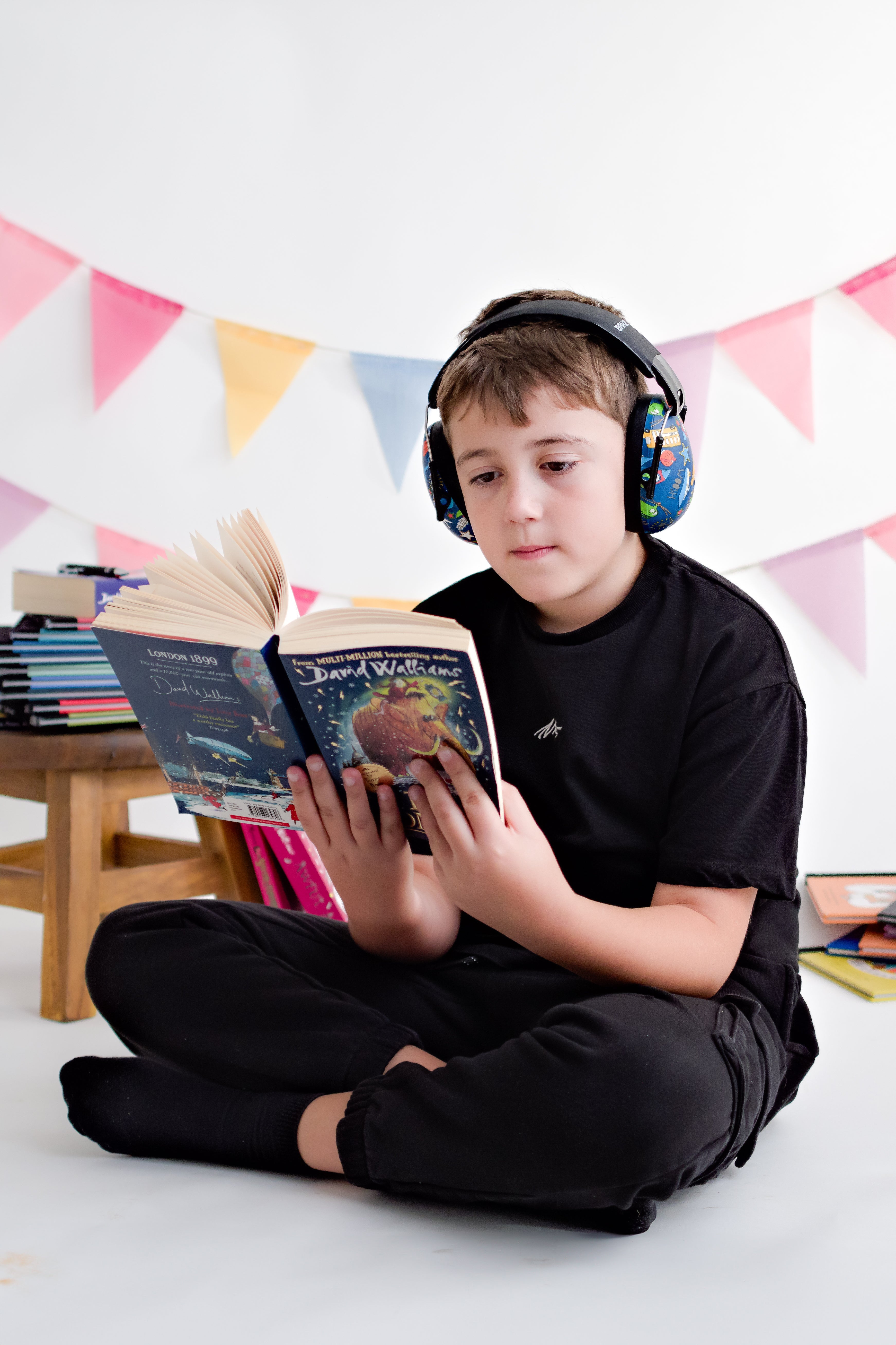 Kids Hearing Protection Earmuffs Hearing Protection Sky Blue Sky Blue Petal Pink Onyx Prism Lagoon Blue Graffiti Kaleidoscope Peace Navy Blue Transport Magenta Maroon Dark Green Grey Butterfly