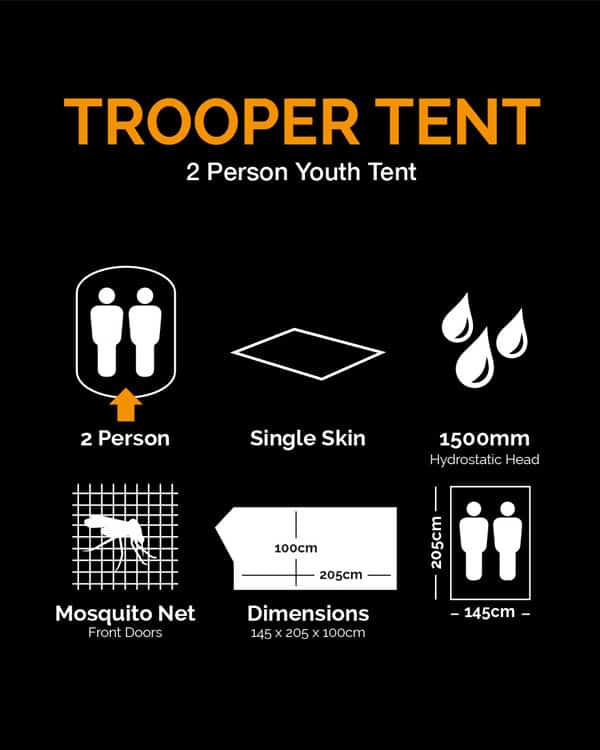 Kombat UK Trooper Tent - Single Skin 2-Person (BTP) Default Title Default Title