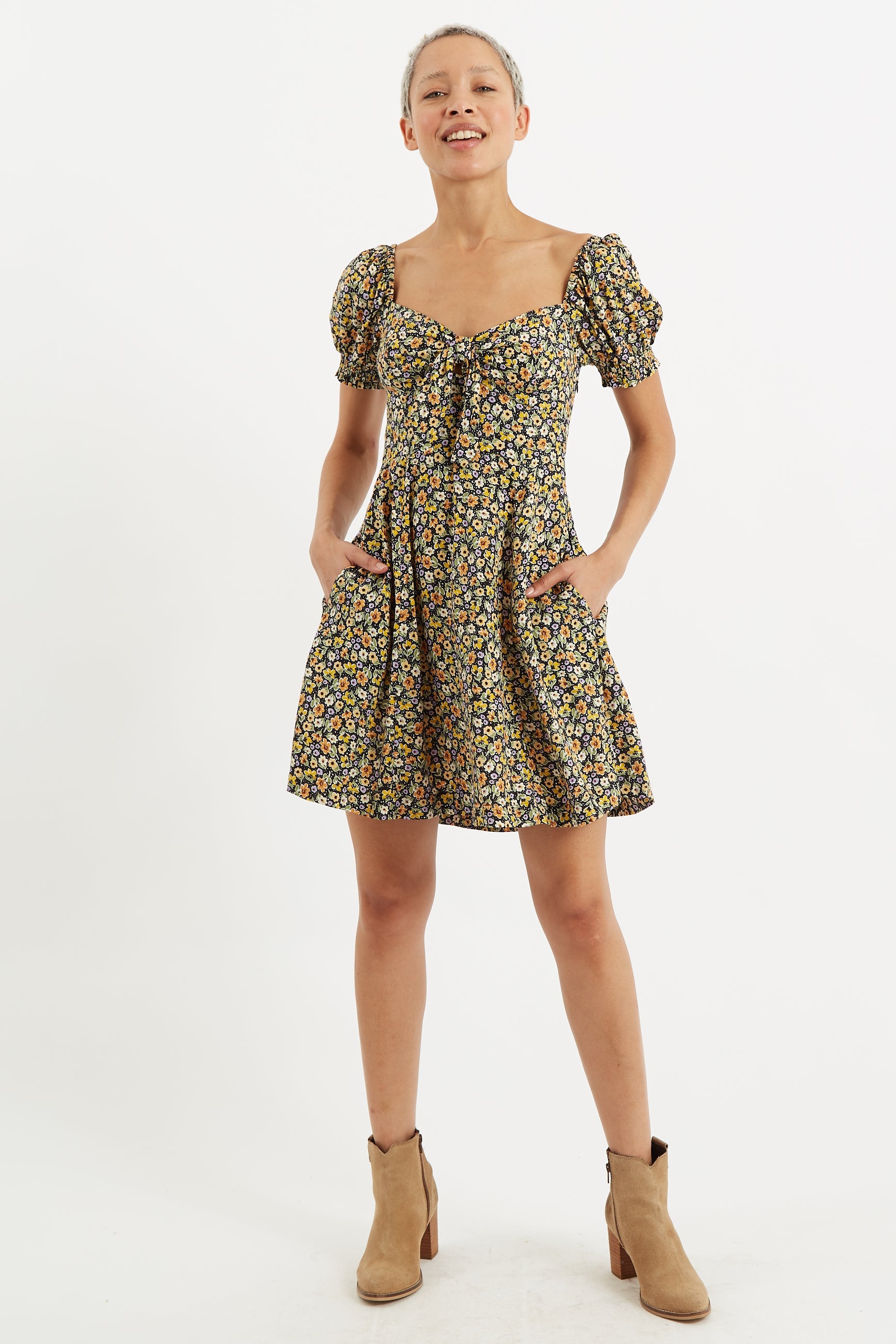 Luiza Santa Fe Floral Mini Dress Dresses 8 Multicolour 8 / Multicolour 10 / Multicolour 12 / Multicolour 14 / Multicolour 16 / Multicolour