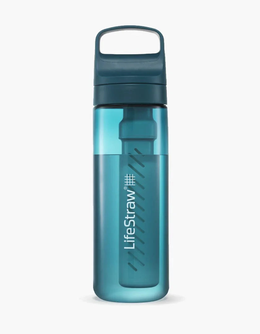 LifeStraw Go Tritan Renew 650ml Bottle Icelandic Blue Icelandic Blue Laguna Teal Nordic Noir Polar White / Clear Aegean Sea