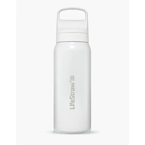 lifestraw GO Renew Series Stainless Steel Water Bottle (Various Colours) Aegean Sea Aegean Sea Polar White Thistle Purple Black Icelandic Blue Laguna Teal Cactus Green Kyoto Orange