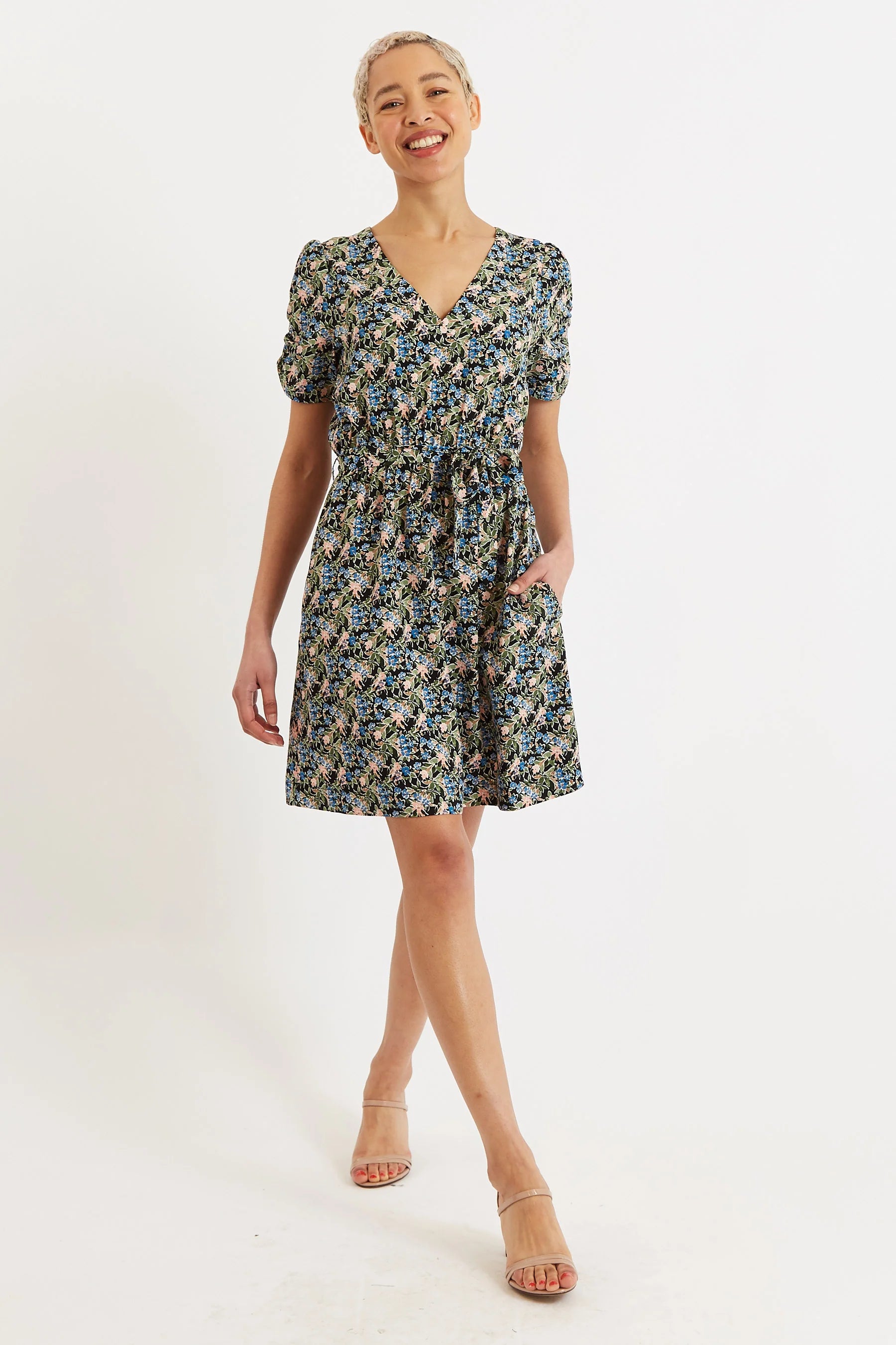 Magdalena Watercolour Floral Mini Dress Dresses 8 Multi Colour 8 / Multi Colour 10 / Multi Colour 12 / Multi Colour 14 / Multi Colour 16 / Multi Colour
