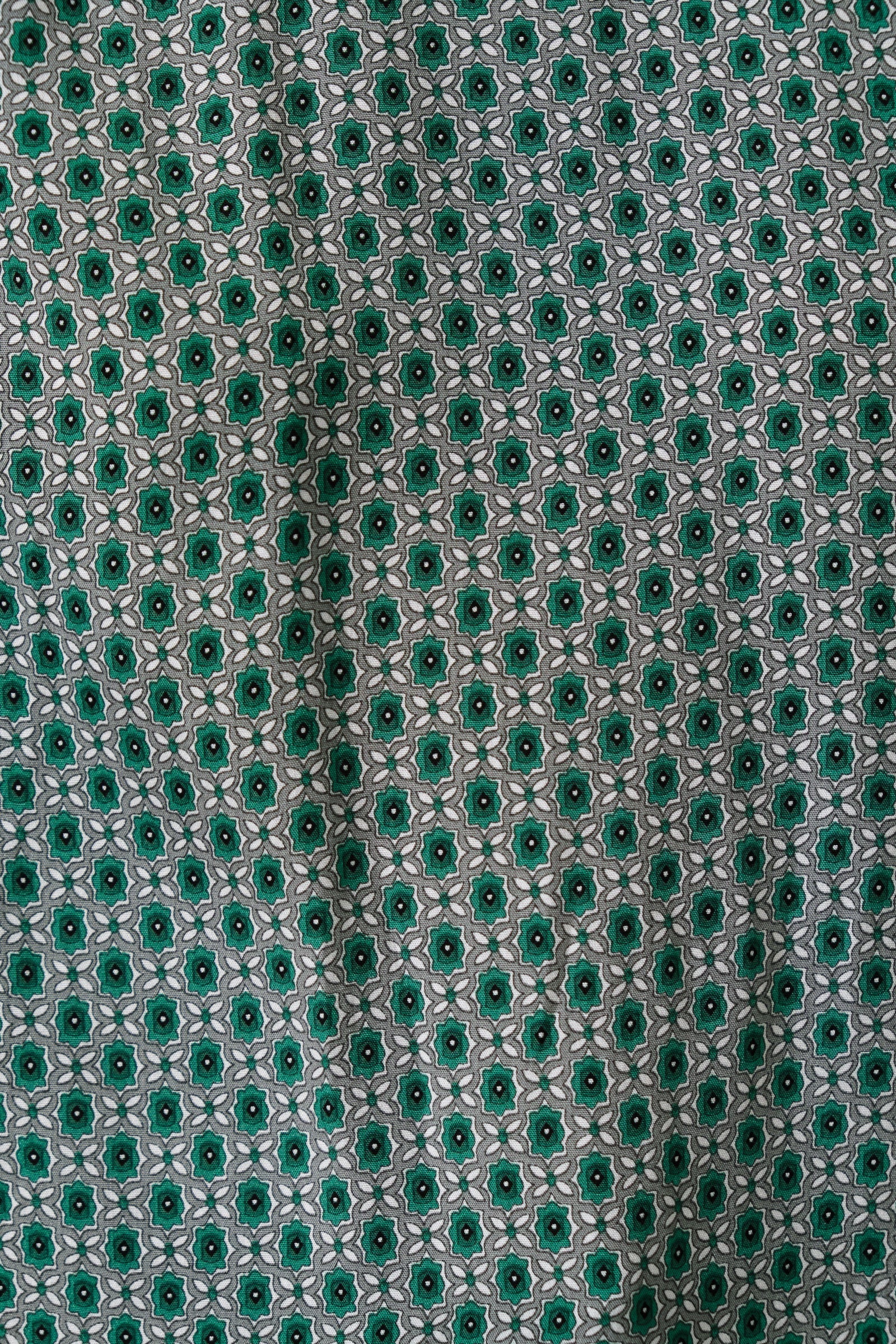 Solyne Flower Tile Print Mini Dress Dresses 8 Teal 8 / Teal 10 / Teal 12 / Teal 14 / Teal