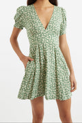 Merle Periwinkle V-Neck Mini Dress Dresses Green 8 Green / 8 Green / 10 Green / 12 Green / 14 Green / 16