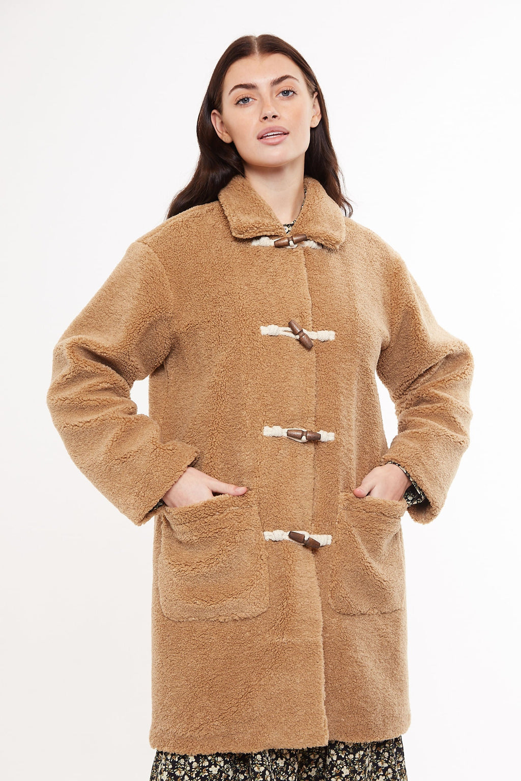 Louche Narimane Borg Duffle Coat - Camel Coats 8 Camel 8 / Camel 10 / Camel 12 / Camel 14 / Camel 16 / Camel