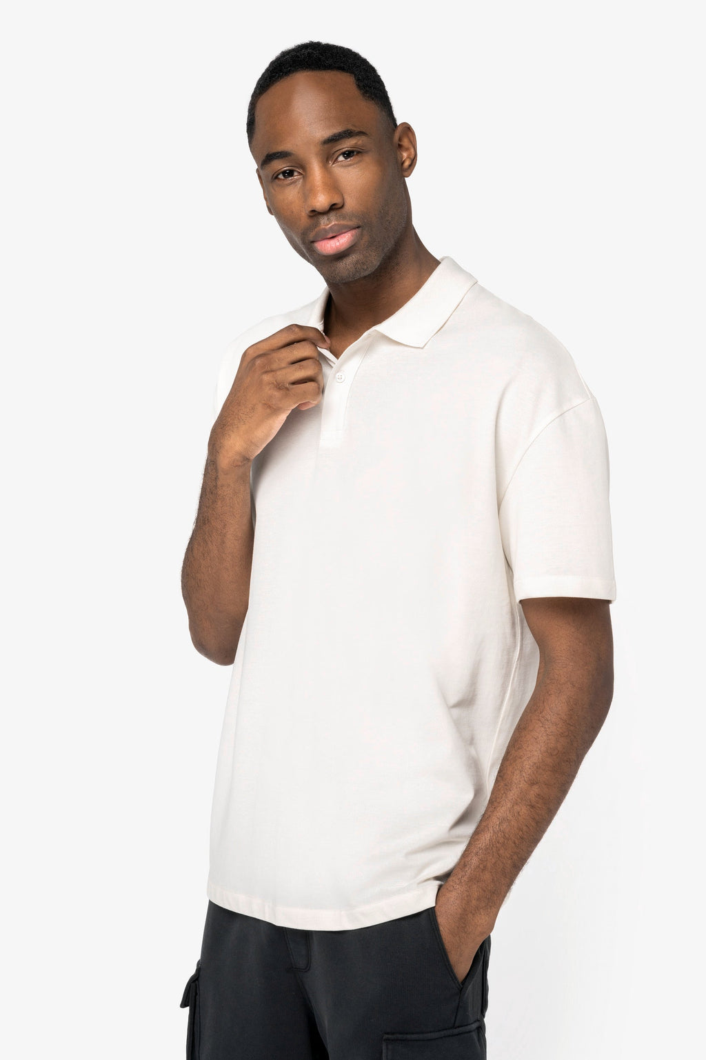 Organic Drop Shoulder Polo Shirt: Mens - - High-Quality </p>