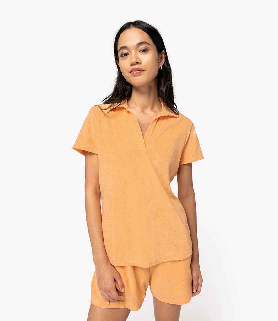 Organic Towel-feel Polo Shirt: Womens - - High-Quality </p>