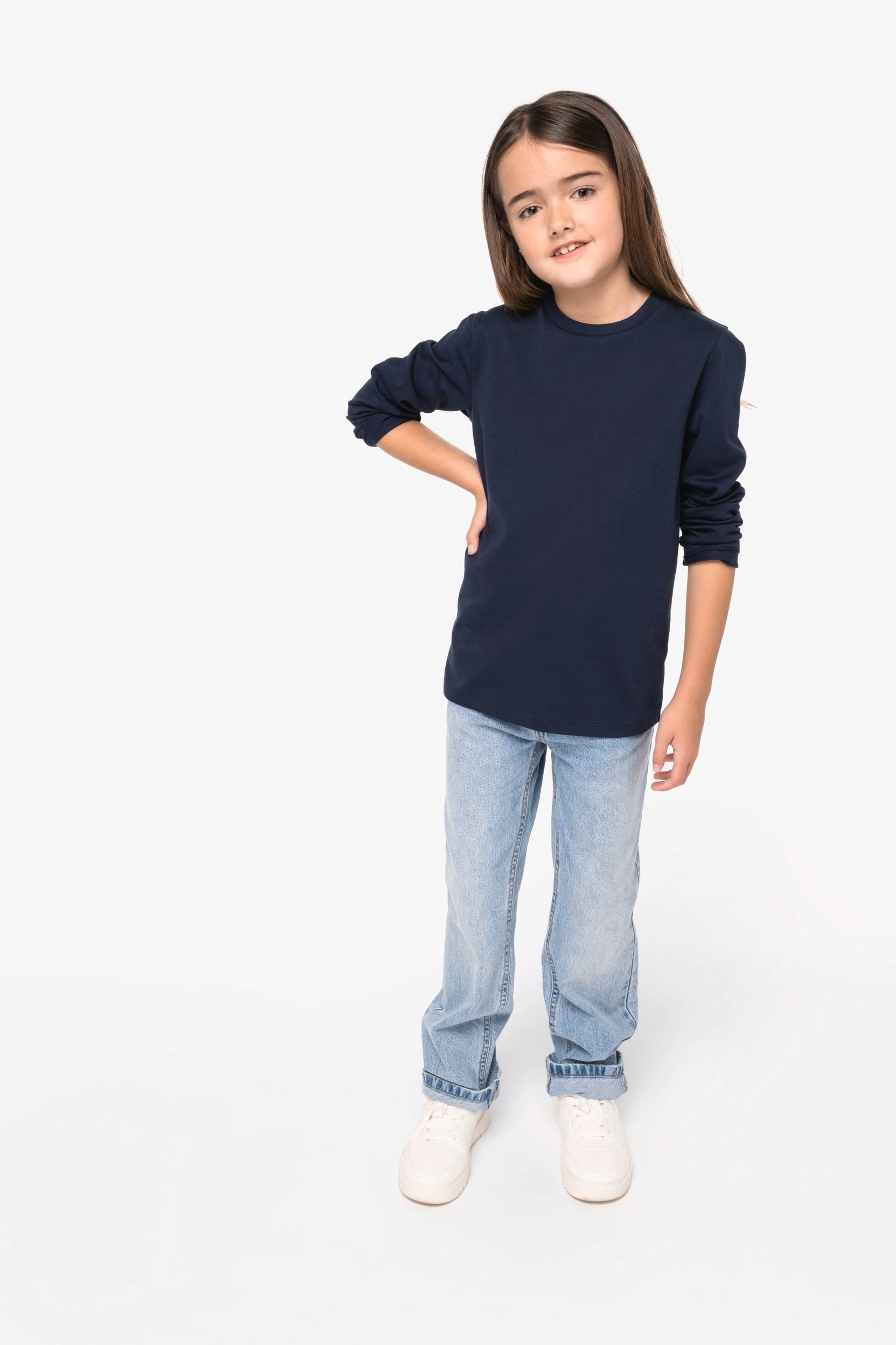 Organic Cotton Kids Long Sleeve T-shirt 4-6 Black 4-6 / Black 4-6 / Jade Green 4-6 / Navy 4-6 / Petal Rose 4-6 / White 6-8 / Black 6-8 / Jade Green 6-8 / Navy 6-8 / Petal Rose 6-8 / White 8-10 / Black 8-10 / Jade Green 8-10 / Navy 8-10 / Petal Rose 8-10 / White 10-12 / Black 10-12 / Jade Green 10-12 / Navy 10-12 / Petal Rose 10-12 / White 12-14 / Black 12-14 / Jade Green 12-14 / Navy 12-14 / Petal Rose 12-14 / White