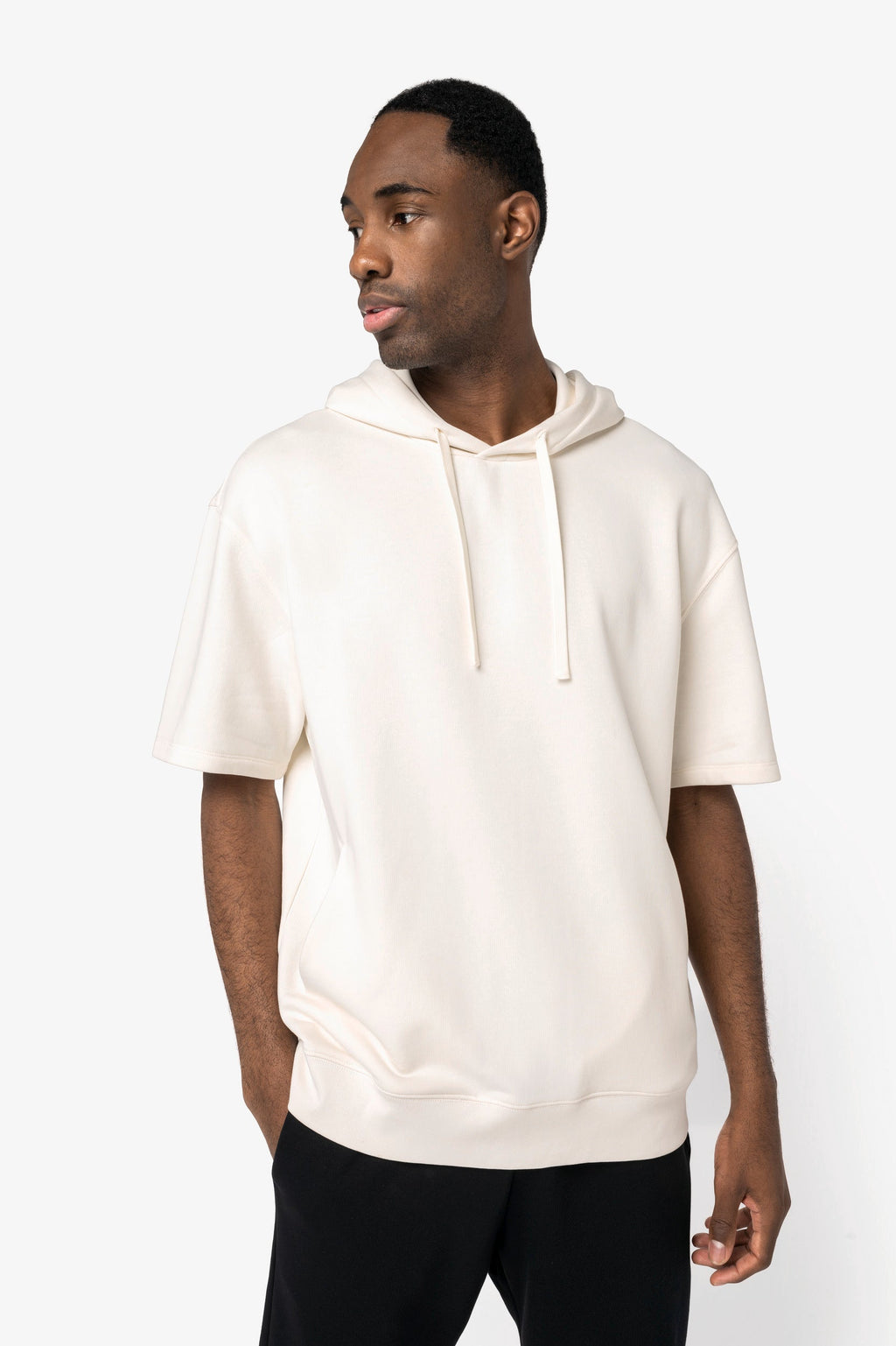 Organic Short Sleeve T-shirt Hoodie XS Black XS / Black XS / Ivory S / Black S / Ivory M / Black M / Ivory L / Black L / Ivory XL / Black XL / Ivory XXL / Black XXL / Ivory 3XL / Black 3XL / Ivory
