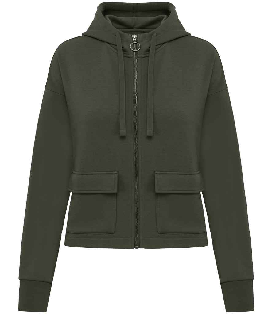 Organic Full Zip Hooded Sweatshirt: Womens - - High-Quality </p>