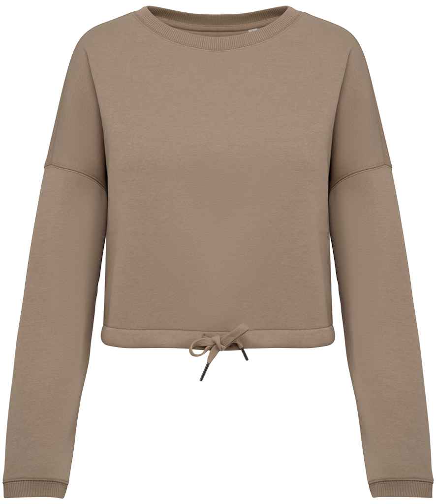 Organic Oversized Cropped Sweatshirt: Womens - - High-Quality </p>