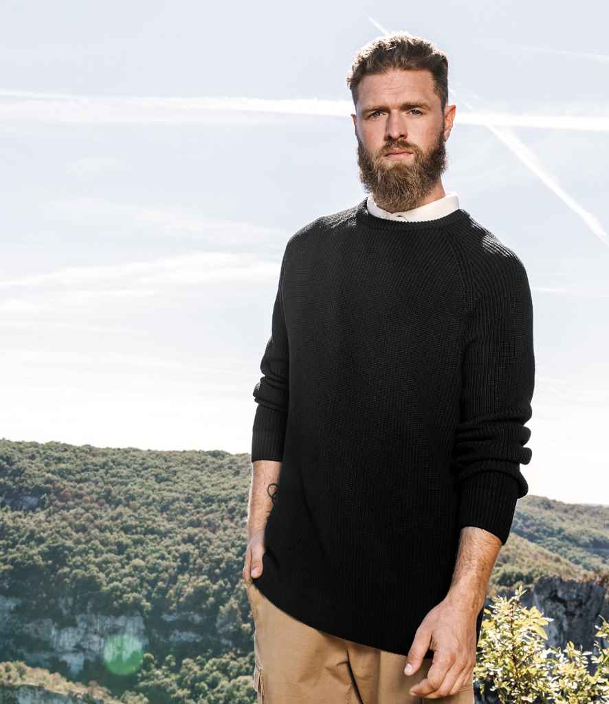 Organic & Recycled Polyester Chunky Knit Sweatshirt S Black S / Black S / Navy S / Toffee S / Organic Khaki M / Black M / Navy M / Toffee M / Organic Khaki L / Black L / Navy L / Toffee L / Organic Khaki XL / Black XL / Navy XL / Toffee XL / Organic Khaki 2XL / Black 2XL / Navy 2XL / Toffee 2XL / Organic Khaki 3XL / Black 3XL / Navy 3XL / Toffee 3XL / Organic Khaki