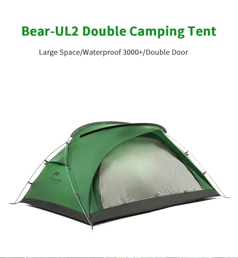 Naturehike Bear-UL2 2 Man Tent (Green) 20D Default Title Default Title