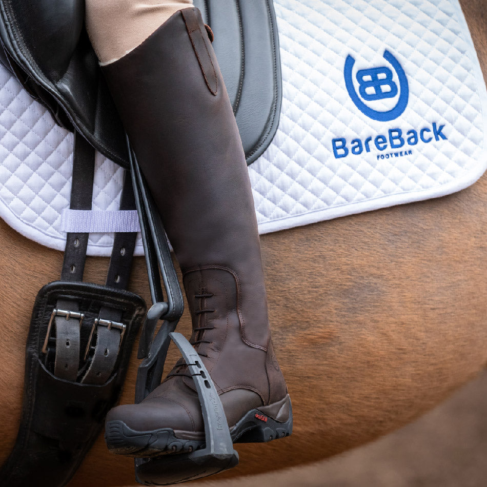 Nebraska Wool-lined Long Riding Boots  - Brown