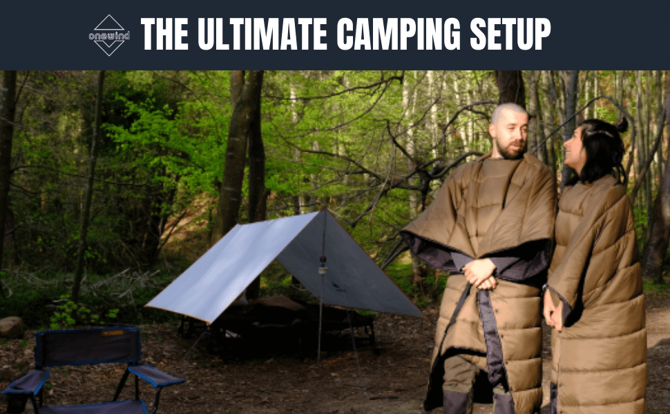 Onewind Hammock Topquilt Poncho (2 °C - 10 °C) - Large Green Green Blue