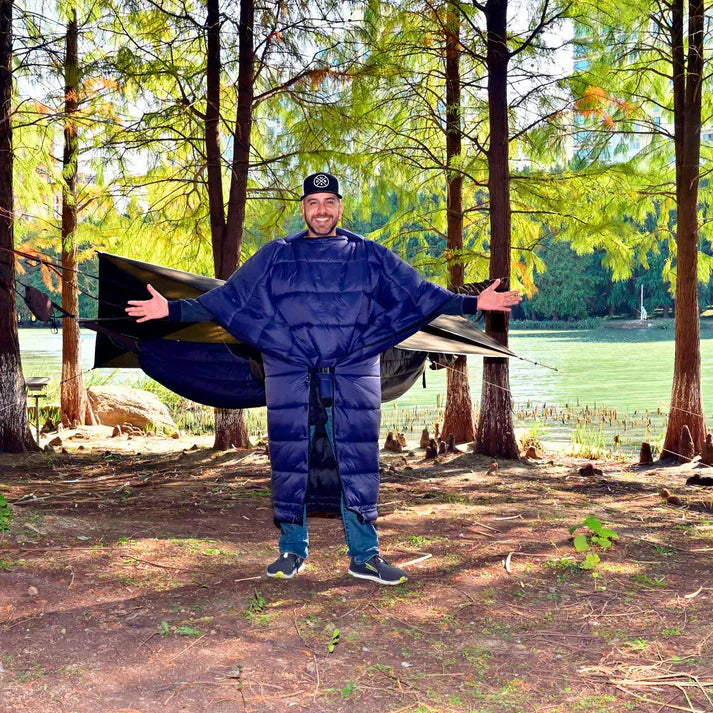 Onewind Hammock Topquilt Poncho (2 °C - 10 °C) - Large Green Green Blue