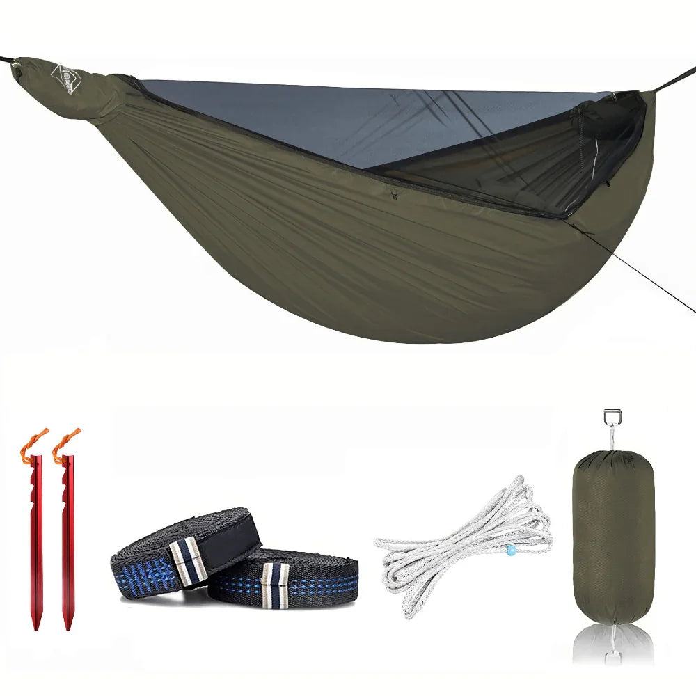 Onewind Temptest Zipper Hammock 11ft Green Green Brown