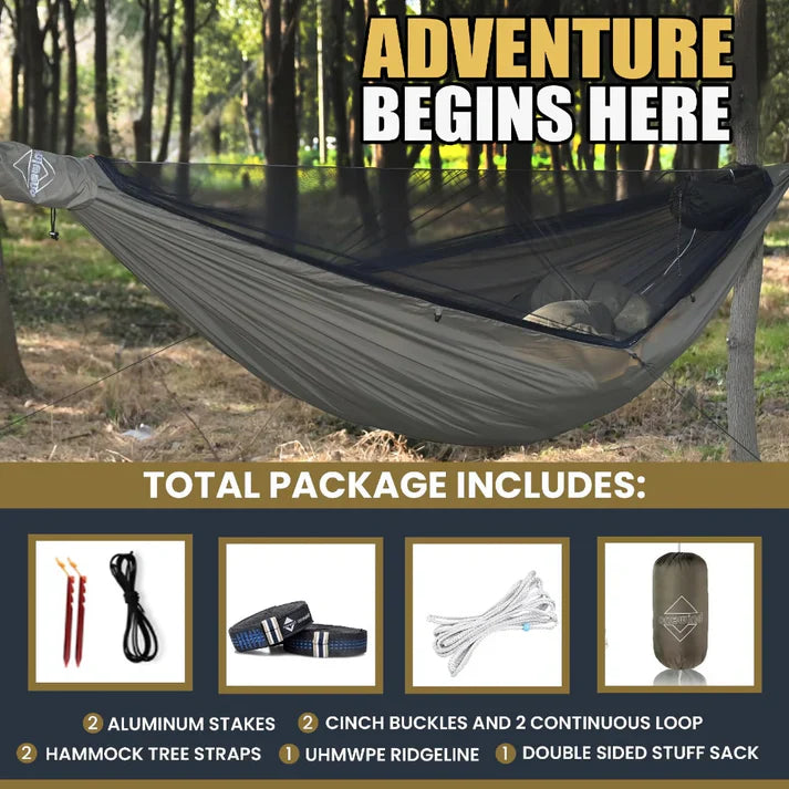 Onewind Temptest Zipper Hammock 11ft Green Green Brown