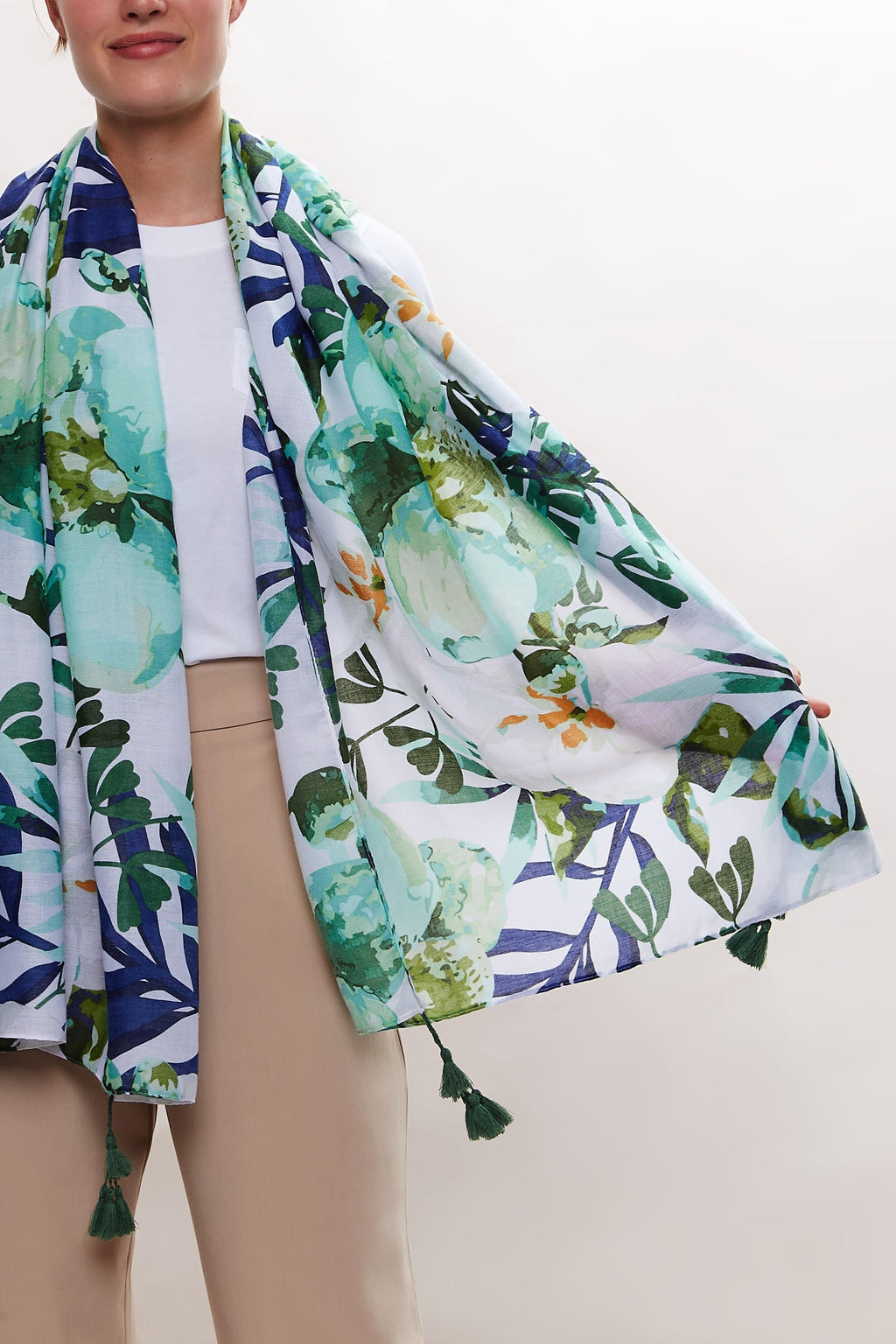 Louche Peony Printed Scarf scarves One Size Multicolour One Size / Multicolour