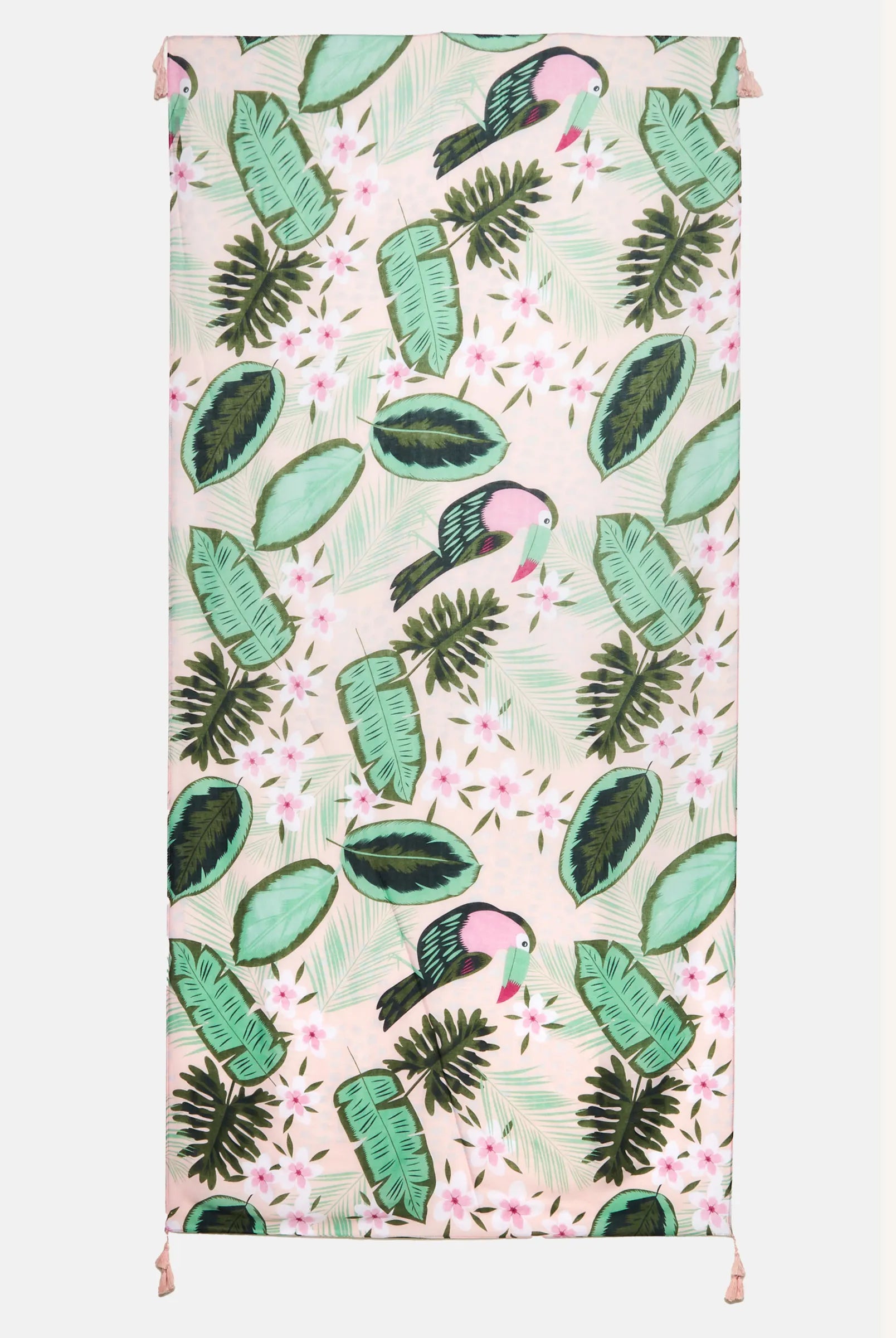 Louche Plant Lady Printed Scarf scarves One Size Green/Pink One Size / Green/Pink