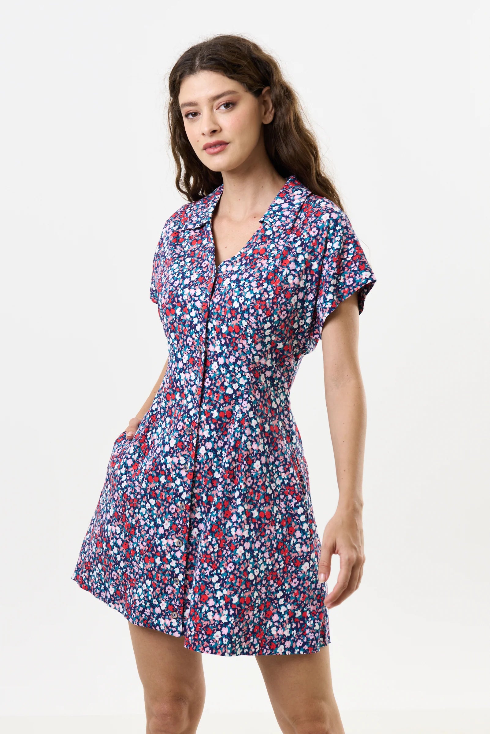 Prudence Tutti Frutti Print Laced Back Mini Dress Dresses 8 8 10 12 14 16
