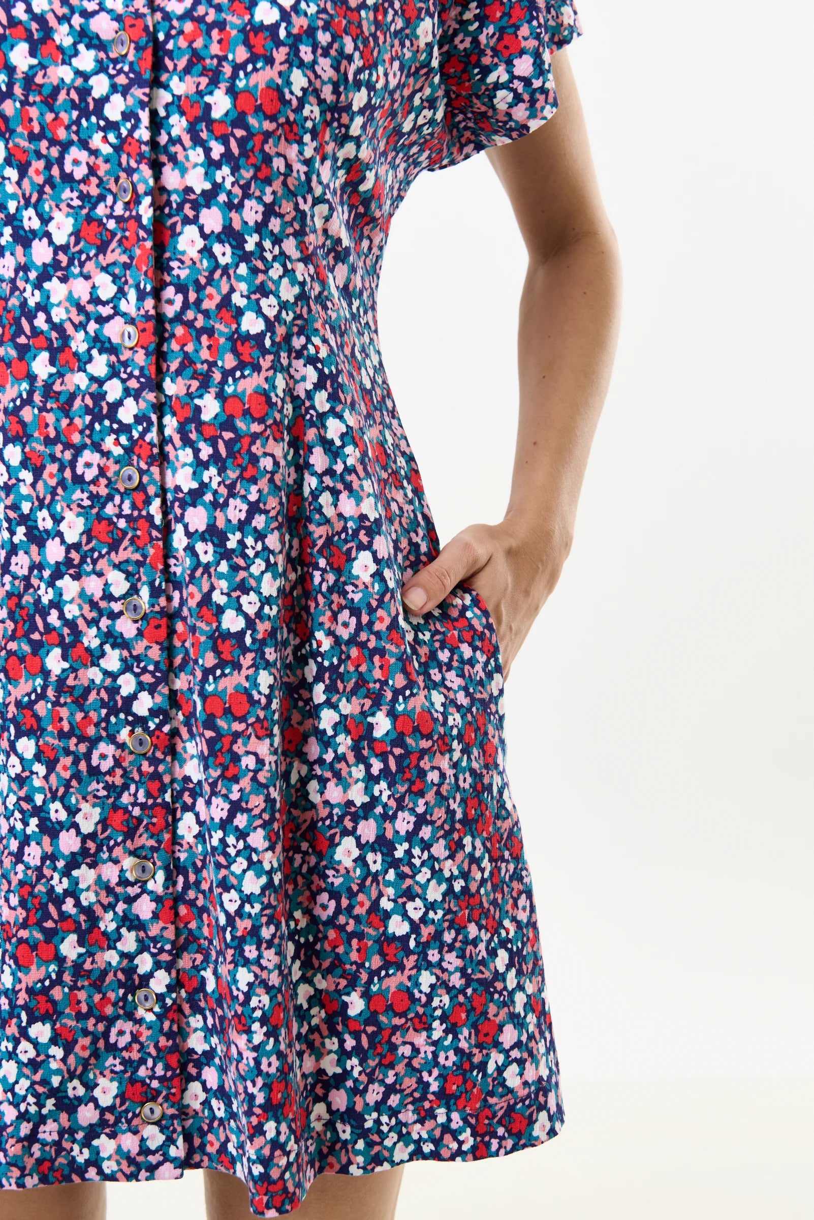 Prudence Tutti Frutti Print Laced Back Mini Dress Dresses 8 8 10 12 14 16