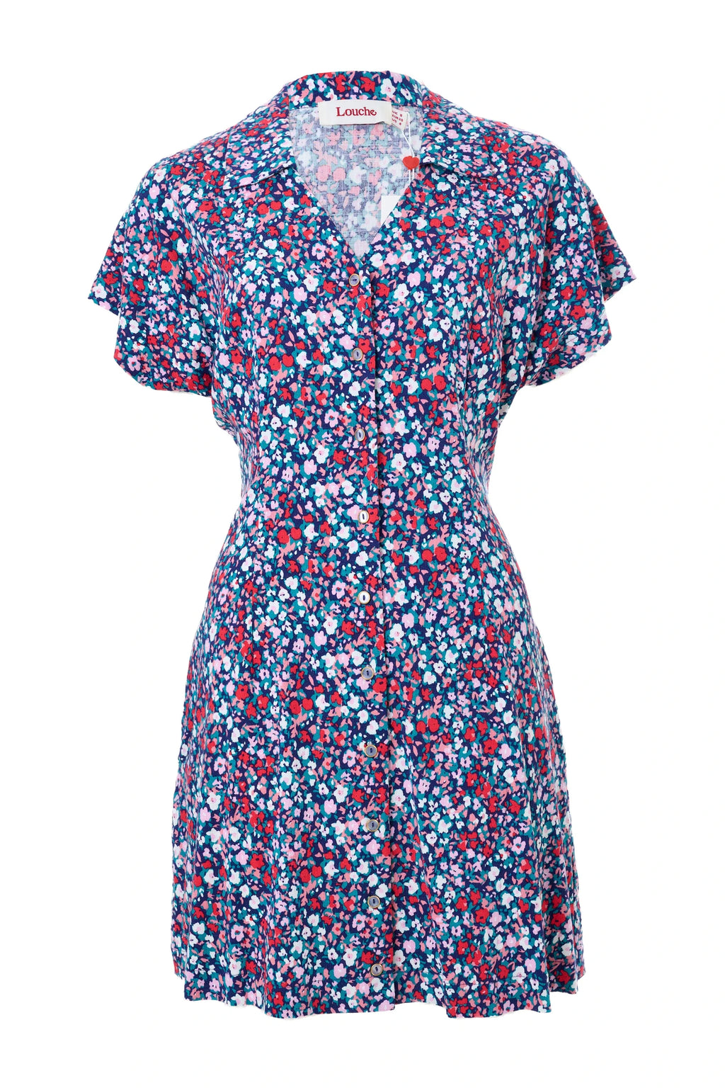 Prudence Tutti Frutti Print Laced Back Mini Dress Dresses 8 8 10 12 14 16