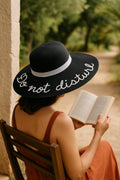 Do Not Disturb Embroidered Straw Hat Hats Default Title Default Title