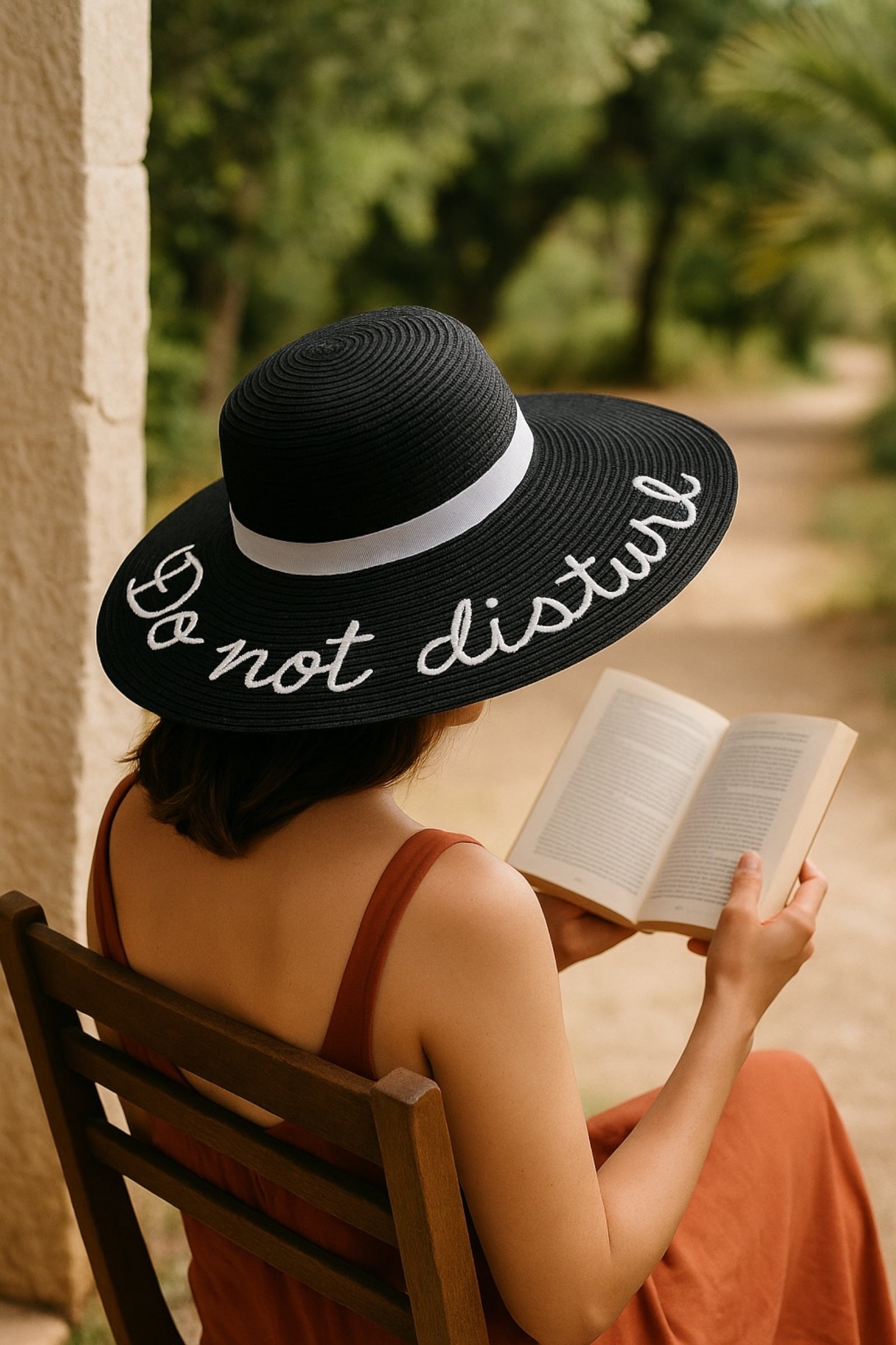 Do Not Disturb Embroidered Straw Hat Hats Default Title Default Title