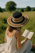 Delinda Black,Gold,And,Natural Striped Straw Hat Hats Default Title Default Title