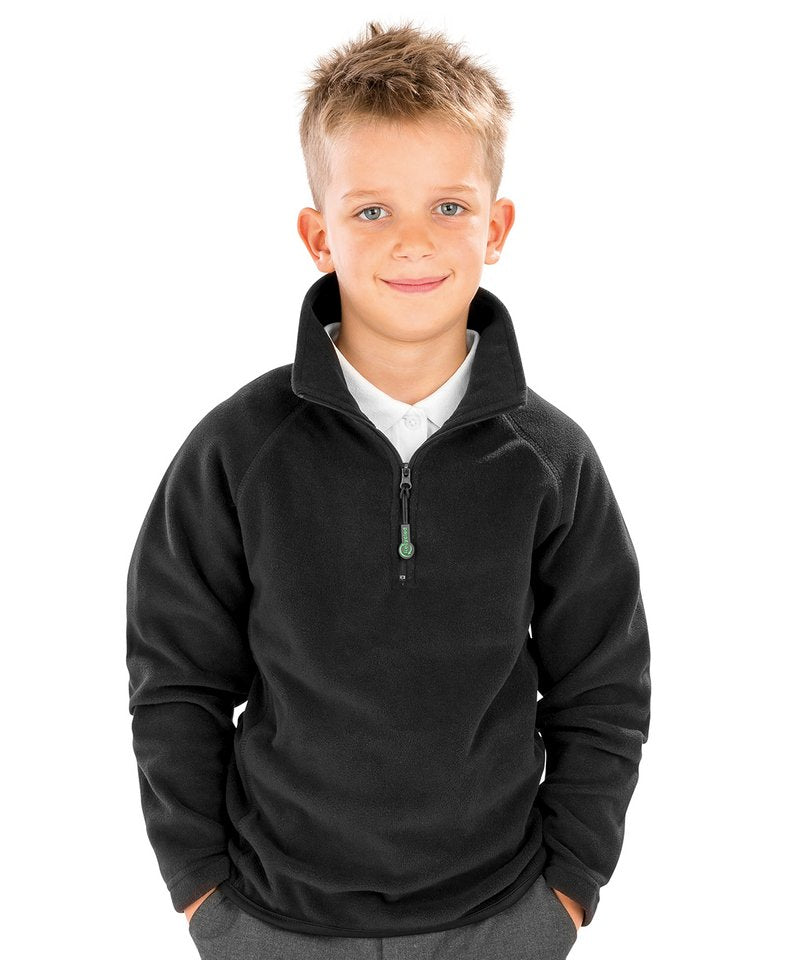 Recycled Polyester Kids Microfleece XS Black XS / Black XS / Grey XS / Navy S / Black S / Grey S / Navy M / Black M / Grey M / Navy L / Black L / Grey L / Navy XL / Black XL / Grey XL / Navy