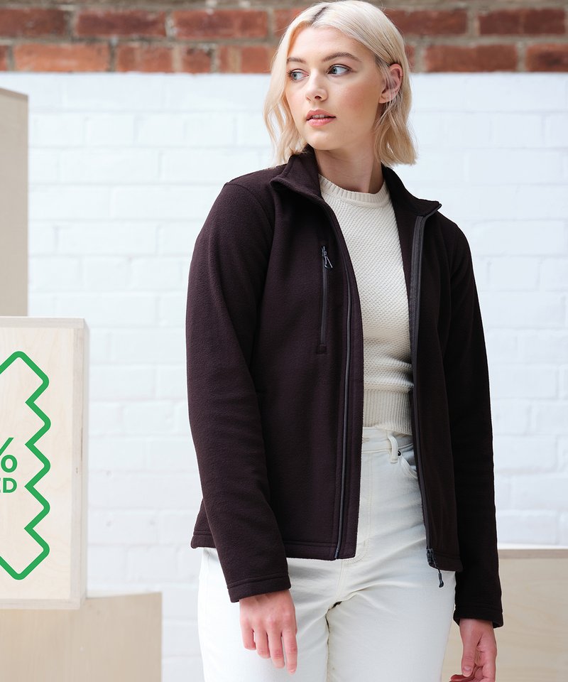 Womens Honestly Made Recycled Full Zip Fleece Wom 10 Black Wom 10 / Black Wom 12 / Black Wom 14 / Black Wom 16 / Black Wom 18 / Black Wom 20 / Black Wom 10 / Navy Wom 12 / Navy Wom 14 / Navy Wom 16 / Navy Wom 18 / Navy Wom 20 / Navy