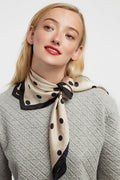 Louche Roxanne Spotted Scarf scarves Beige/Black Beige/Black