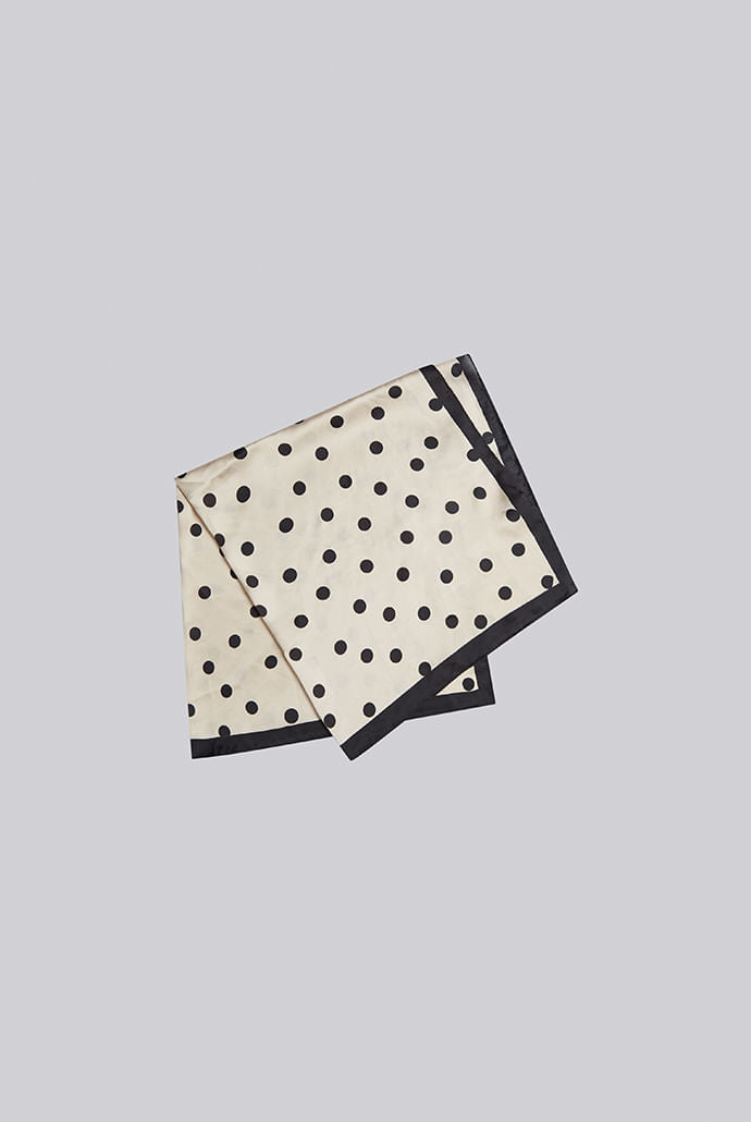 Louche Roxanne Spotted Scarf scarves Beige/Black Beige/Black