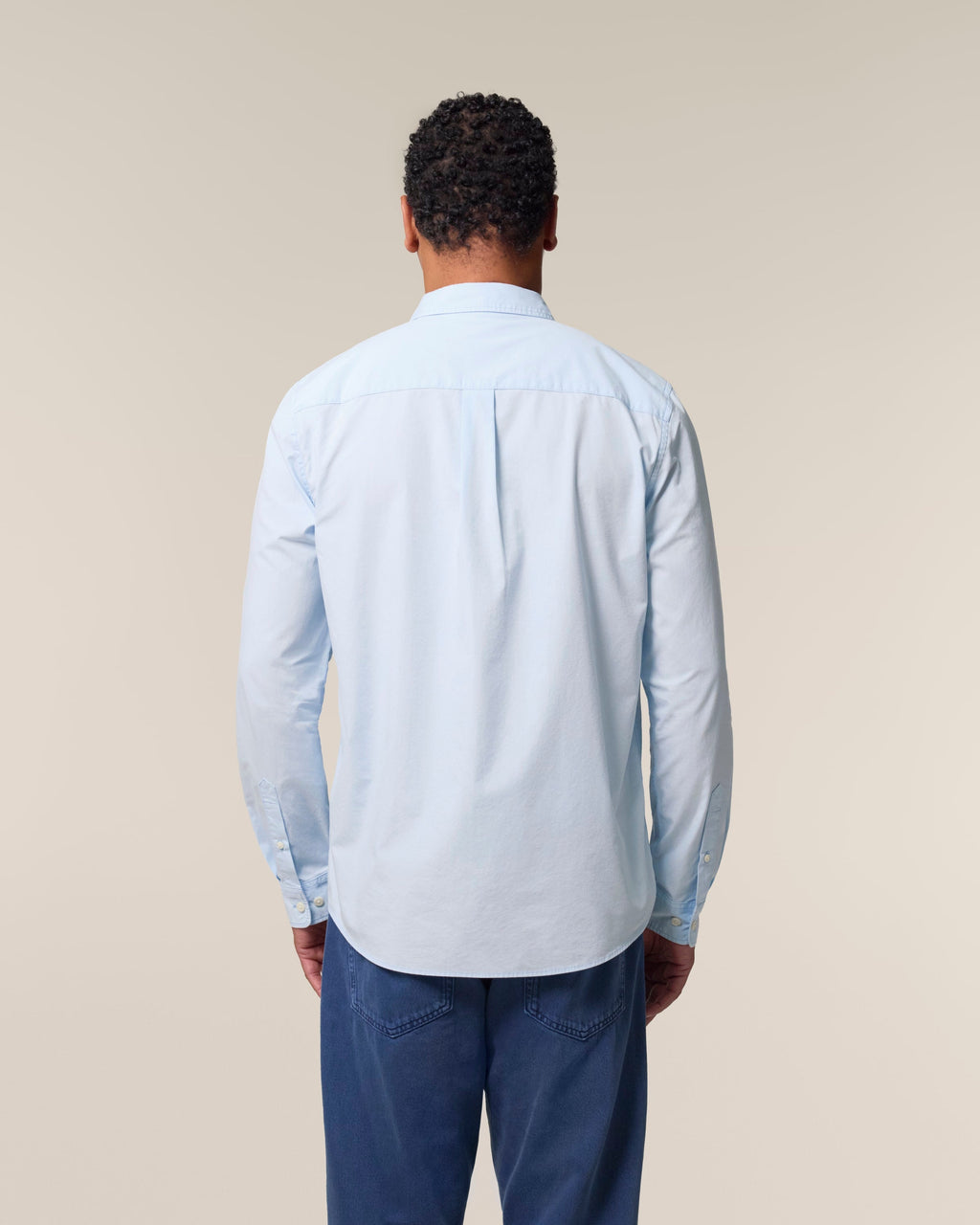 Organic Poplin Long Sleeve Shirt: Mens -