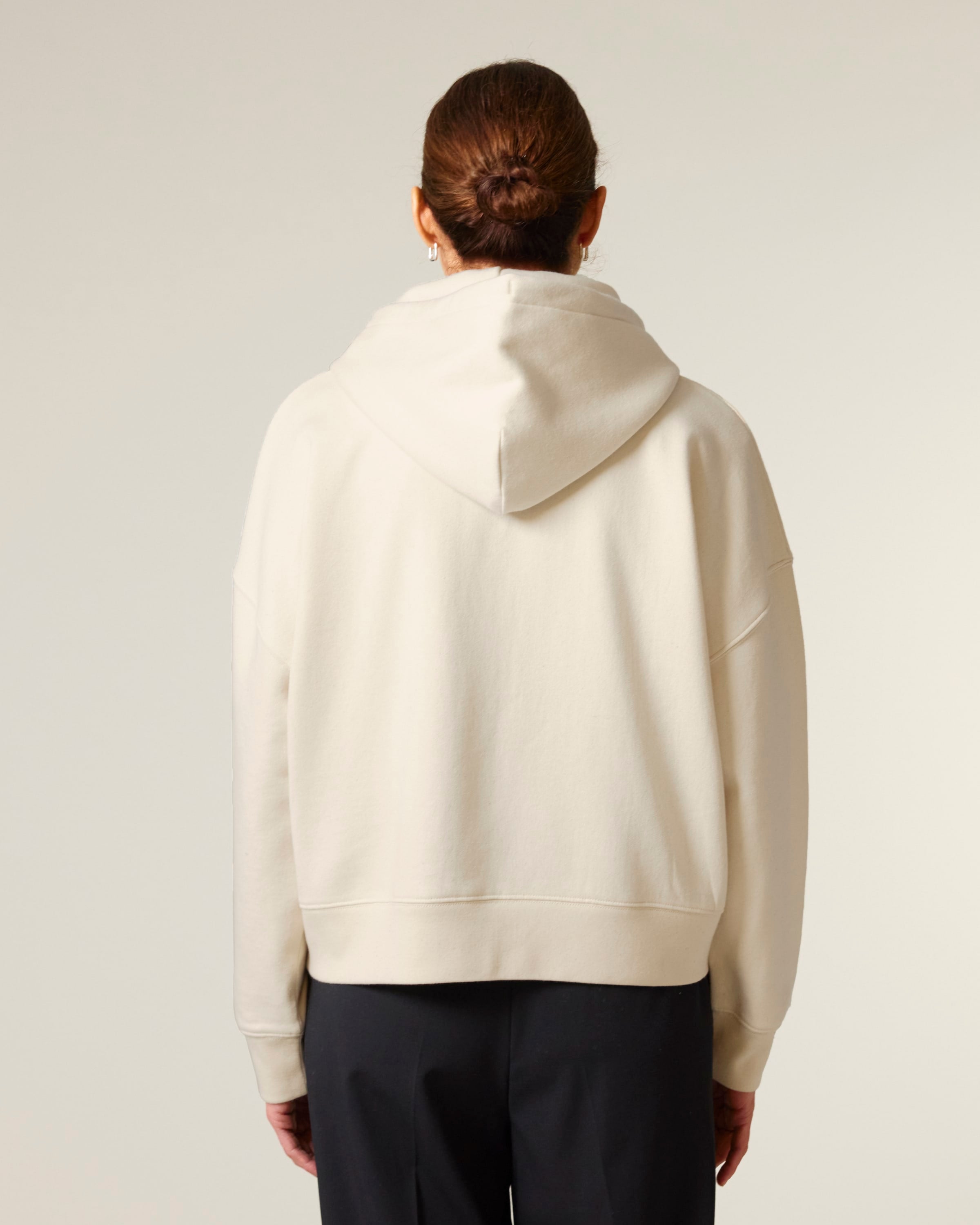 Organic Dropped Shoulder Zipped Hoodie: Womens - - High-Quality </p>