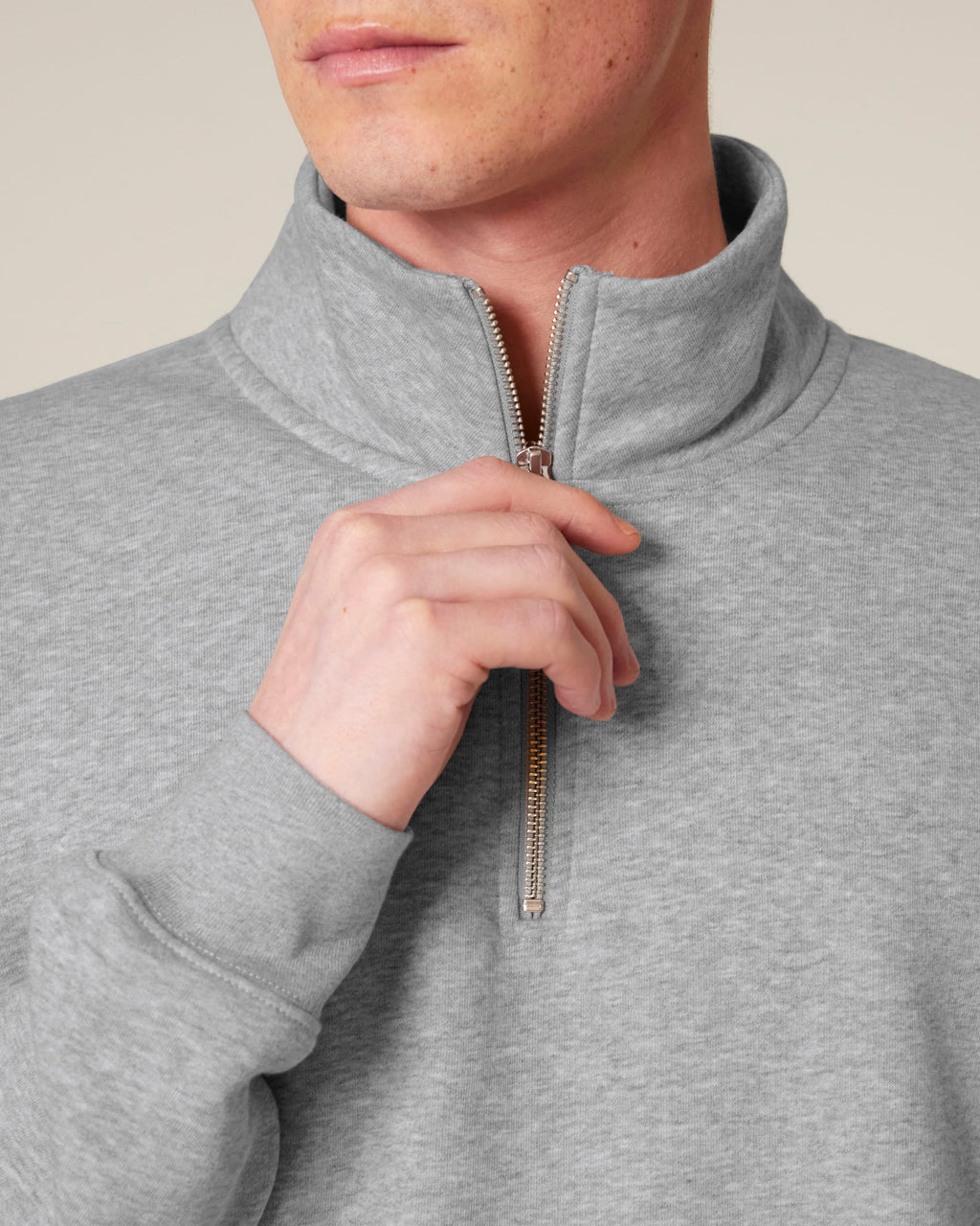 Organic Zip Neck Sweatshirt: Unisex - Clearance - High-Quality Clearance</p>
