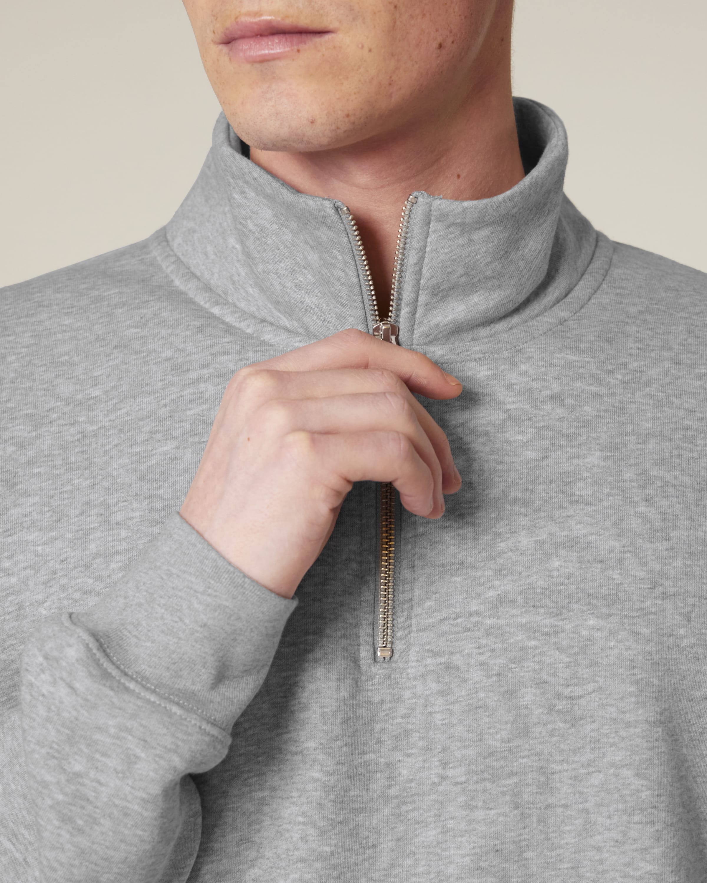 Organic Zip Neck Sweatshirt: Unisex - Clearance - High-Quality Clearance</p>