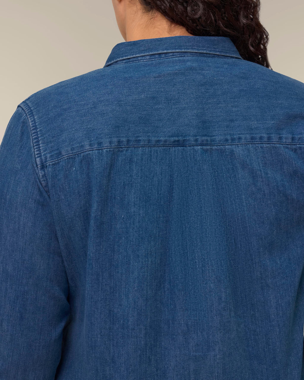 Organic Cotton Long Sleeve Denim Shirt: Womens XS Light Wash XS / Light Wash S / Light Wash M / Light Wash L / Light Wash XL / Light Wash 2XL / Light Wash XS / Mid Wash S / Mid Wash M / Mid Wash L / Mid Wash XL / Mid Wash 2XL / Mid Wash