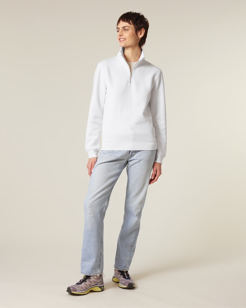 Organic Zip Neck Sweatshirt: Unisex - Clearance - High-Quality Clearance</p>