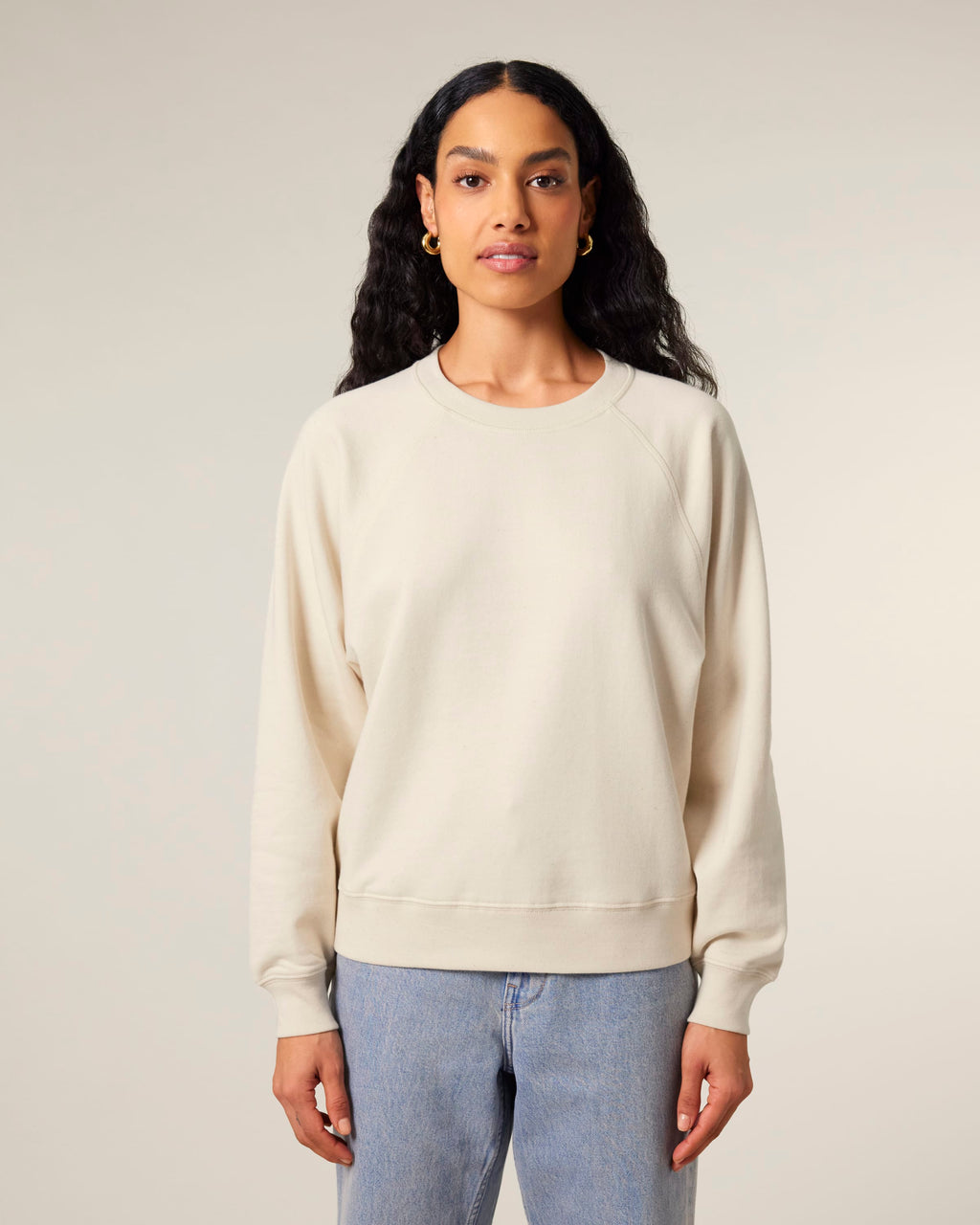 Organic Cotton Raglan Sweatshirt: Womens - Clearance