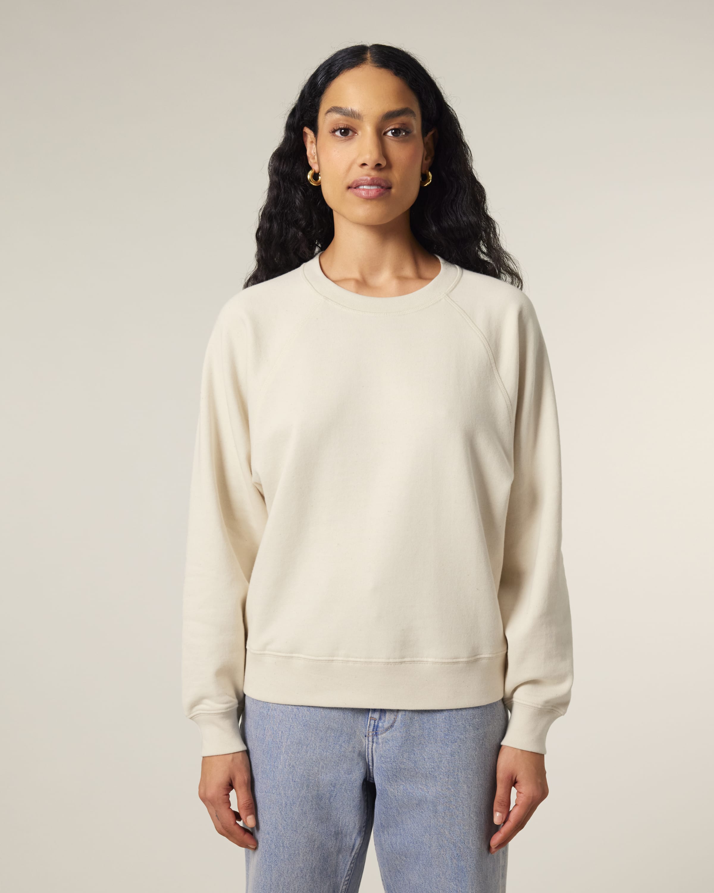Organic Cotton Raglan Sweatshirt: Womens - Clearance