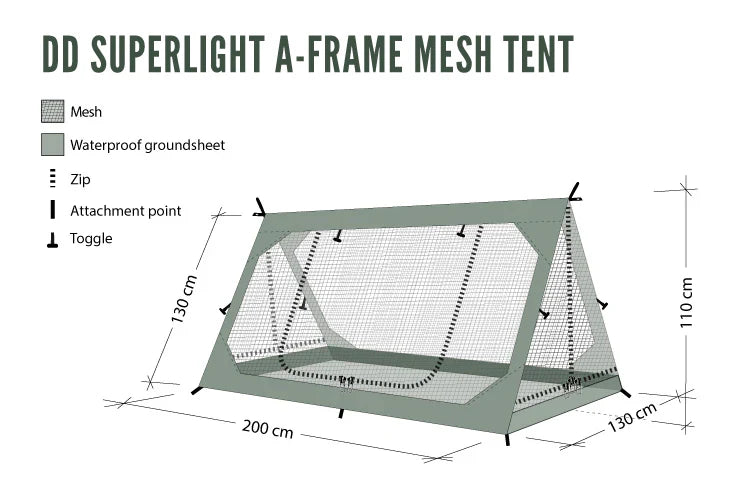DD Superlight A-Frame Mesh Tent Default Title Default Title