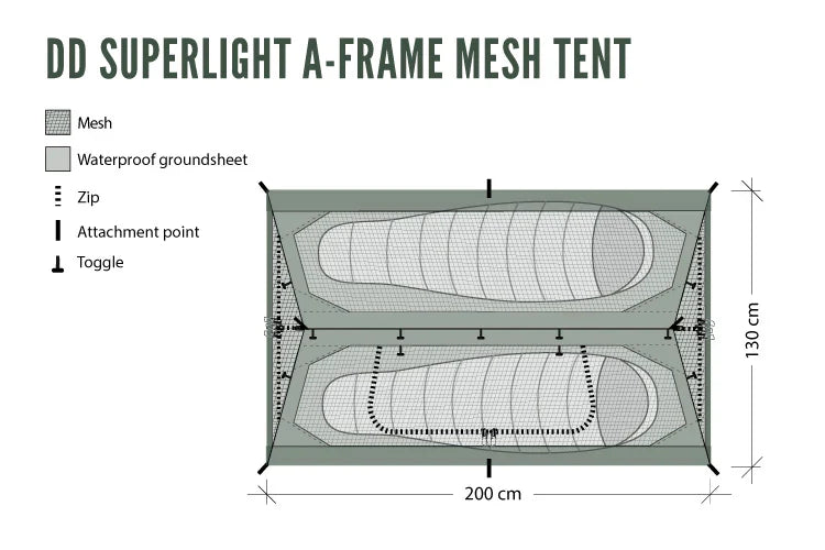DD Superlight A-Frame Mesh Tent Default Title Default Title