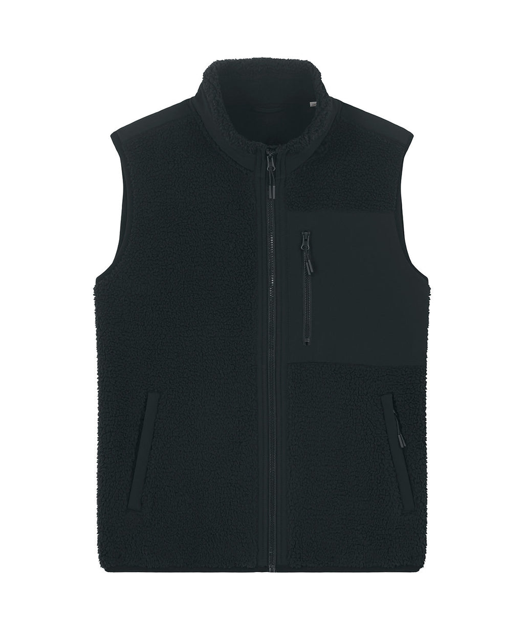 Recycled Sherpa Fleece Bodywarmer: Unisex XXS Black XXS / Black XXS / Desert Dust XS / Black XS / Desert Dust S / Black S / Desert Dust M / Black M / Desert Dust L / Black L / Desert Dust XL / Black XL / Desert Dust 2XL / Black 2XL / Desert Dust 3XL / Black 3XL / Desert Dust