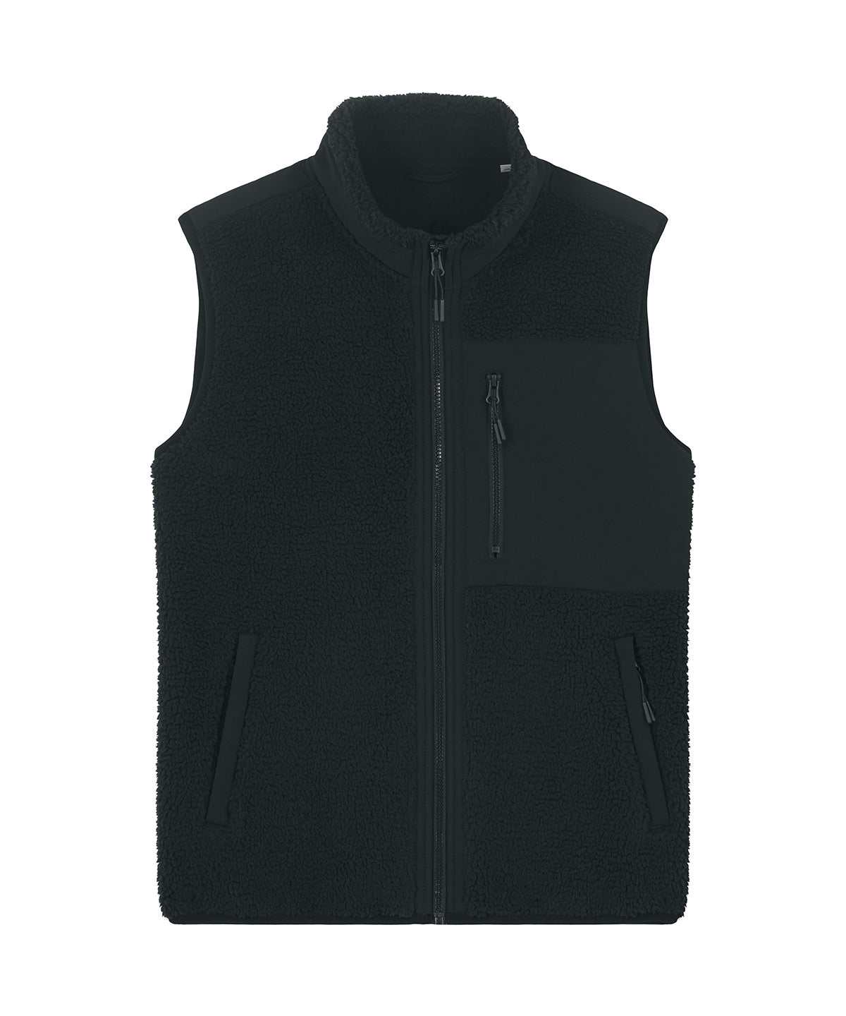 Recycled Sherpa Fleece Bodywarmer: Unisex XXS Black XXS / Black XXS / Desert Dust XS / Black XS / Desert Dust S / Black S / Desert Dust M / Black M / Desert Dust L / Black L / Desert Dust XL / Black XL / Desert Dust 2XL / Black 2XL / Desert Dust 3XL / Black 3XL / Desert Dust
