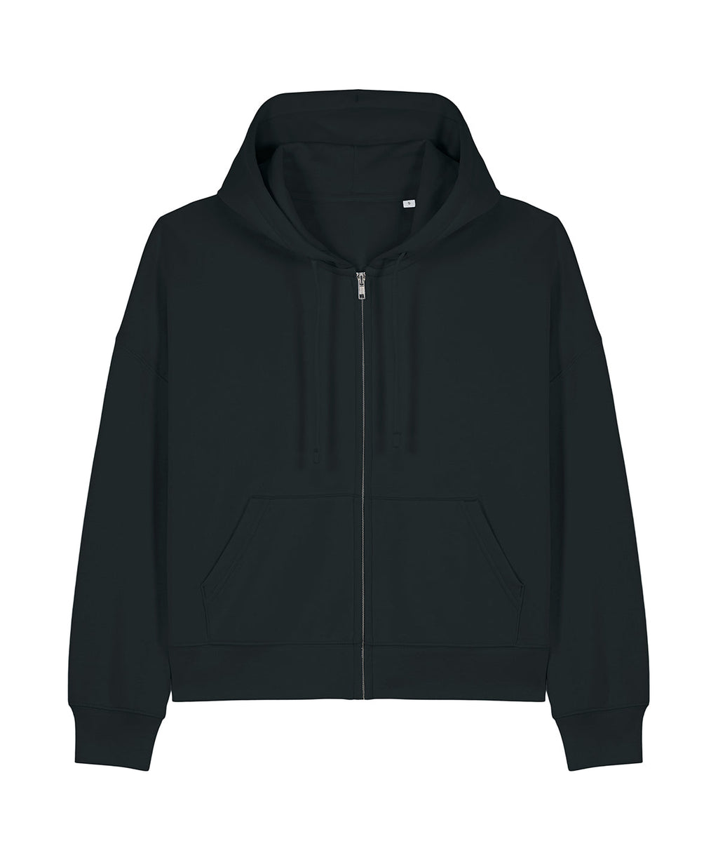 Organic Dropped Shoulder Zipped Hoodie: Womens - - High-Quality </p>
