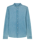 Organic Cotton Long Sleeve Denim Shirt: Mens S Light Wash S / Light Wash M / Light Wash L / Light Wash XL / Light Wash 2XL / Light Wash 3XL / Light Wash S / Mid Wash M / Mid Wash L / Mid Wash XL / Mid Wash 2XL / Mid Wash 3XL / Mid Wash