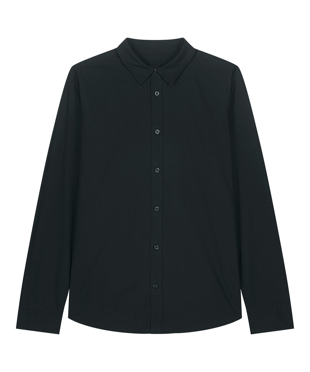 Organic Poplin Long Sleeve Shirt: Womens -